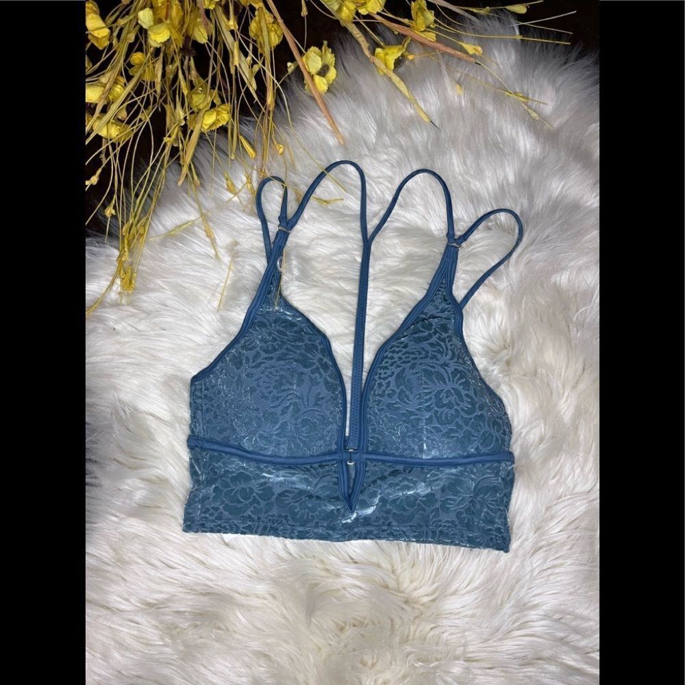 Pink VS textured turquoise bralette sz XS